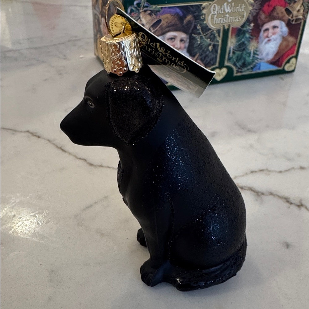 Old World Christmas Black Labrador Christmas Ornament - Picture 5 of 9
